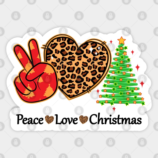 Peace Love Christmas Sticker by lunamoonart